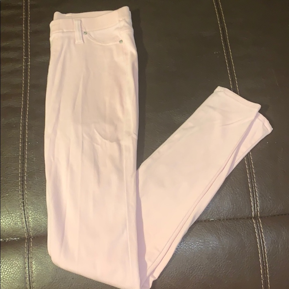 Light pink skinny jeans